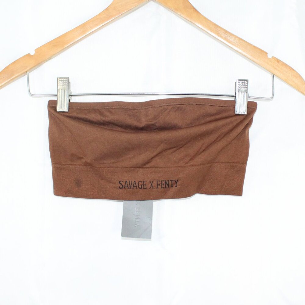Savage X Fenty Seamless Bandeau Bralette Medium in Brown Sugar Nude